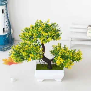 Fake Plant Potted Artificial Plants Decoration Potted Bonsai Small Tree Pot zen Garden Ornaments Table Home Room Decoration