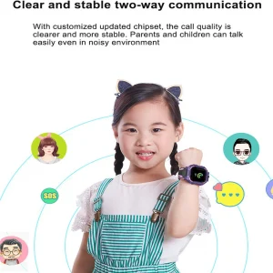 KGG Q19 Kids Smart Watch for Sim Card Smartwatch for Children Sos Call Phone Camera Voice Chat Photo Boy Girl Gift Color Screen