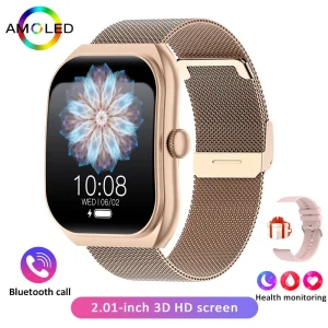2026 New Bluetooth Call Smart Watch Women Customisable Dials Waterproof Sports Fitness Tracker Fashion Ladies' Smartwatch+Box