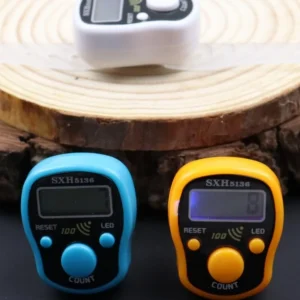 12/1pcs Ring Counter Portable Electronic Counter Manual Key Counter Mini Handheld Counter (Assorted Colors)