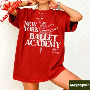 New York Ballet Graphic Tee Vintage Wash Ballerina Trendy Balletcore Apparel in My Ballet Era Gift Retro Aesthetic Pointe Shirt