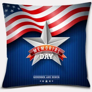 American Independence Day Series LOVE USA Printed Square Home Decoration Pillowcase Cojines Decorativos Para Sofá Akcesoria Kuch