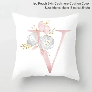 45x45cm Pink Letter Cushion Pillowcase Decorative Sofa Polyester