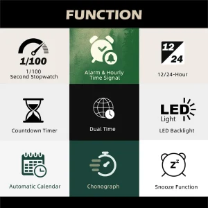 NORTH EDGE TERRAX Smartwatch for Men's Digital Watch Sports Super Light Outdoor Watches Stopwatch Countdown Light Watch Men 5ATM
