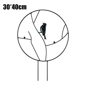1Pc Garden Plant Support Stake Stand Round Vine Climbing Rack Ironheart-Shaped Flower Plant Trellis Support Frame Garden Tools
