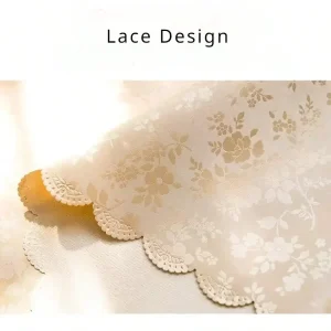 1pc Waterproof, Oil-Proof and Wash-Free Table Cloth,Luxurious Round Tablecloth with Rose Pattern, Round Tablecloth