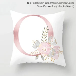 45x45cm Pink Letter Cushion Pillowcase Decorative Sofa Polyester