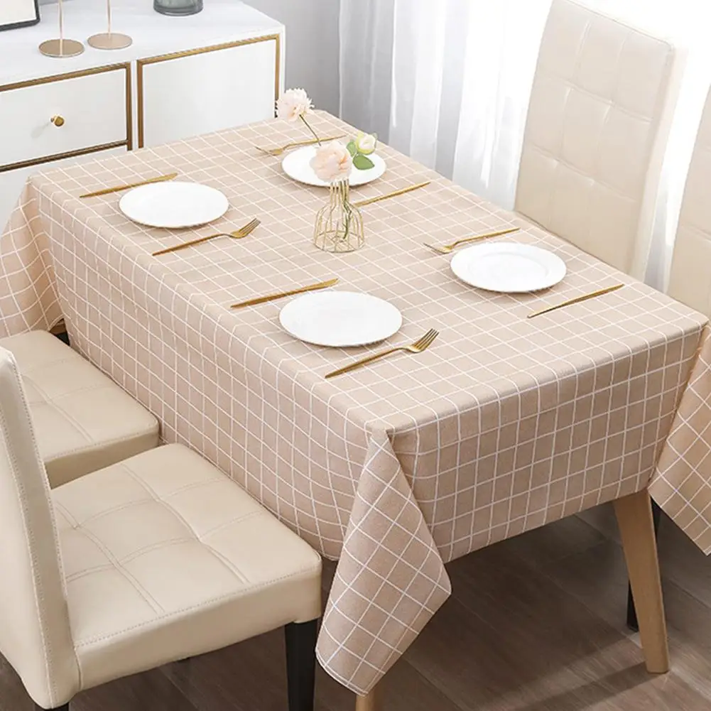 Nordic Style Grid Printed Household Waterproof Oil Resistant Dining Table Cloth Table Cover Party Decoration Rectangular - Image 6