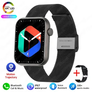 2025 New Sports Smart Watch Men Full Touch Screen Heart Rate Bluetooth Call 1.9 inch AI Voice IP68 Waterproof Smartwatch Women