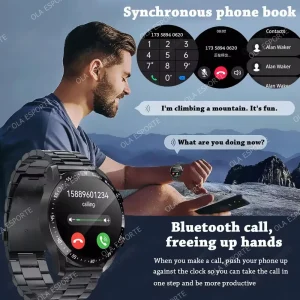 2025 NEW Smart Watch Women Men AMOLED Screen Bluetooth Call Full Touch Screen Weather Call Sports Smart Bracelet 5ATM Waterproof