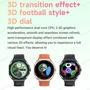 +7Pcs Straps Smart Watch AMOLED Screen 3D Dial GPS Bluetooth Call IP68 Waterproof Smartwatch Men Women For Android IOS 2025 New