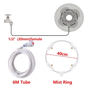 Outdoor Misting Cooling System 3/6/10m Garden Patio Terrace Balcony Drop Temperature Nebulizer DIY Fan Cooler Fog Sprayer