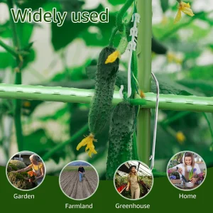 50Pcs Plant Trellis Connecting Buckles Pipe Support Fixing Clip Steely Plant Vine Climbing Pole Cages Connector Garden Vegetable