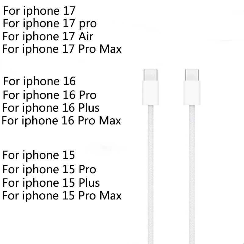 2026 Original 40W-60W USB-C Power Adapter For iphone 17 16 Pro Max Type C fast charger for Apple Cable for iPhone 15 Plus - Image 11