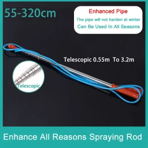 Hand Pressure Retractable 2.2/3.2m Spraying Rod Outdoor Garden Pesticide Spray Tree Watering Can Accessories Stainless Steel Rod