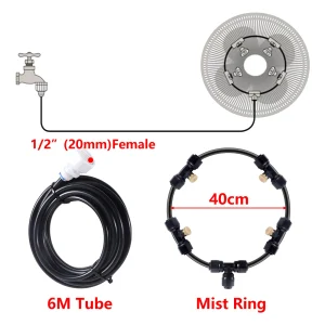 Outdoor Misting Cooling System 3/6/10m Garden Patio Terrace Balcony Drop Temperature Nebulizer DIY Fan Cooler Fog Sprayer