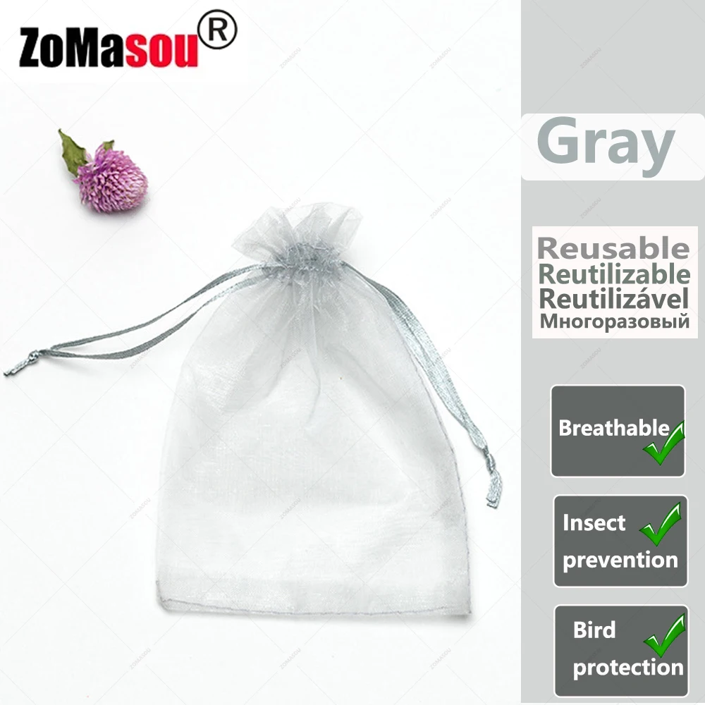 20-100PCS Vegetable Grapes Fruit Grow Bags Fruit Protection Bags Garden Anti-Bird Netting Mesh Bag Strawberry Bags Garden Tools - الصورة 12