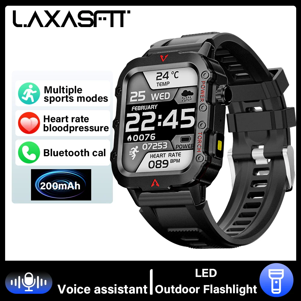 LAXASFIT 2024 New LED Men's Smartwatch Bluetooth Talking Smartwatch Multi Sport Mode Health Monitoring Smart Watch - الصورة 8