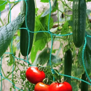 Heavy-Duty Garden Trellis Netting for Climbing Plants - Ideal for Cucumbers, Vines & Tomatoes, UV-Stabilized Polyethylene, 179.9