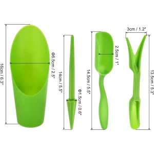 4pcs/set, Plastic Durable Bucket shovel Potted Cultivation cylinder MeatPlant soil shovel Garden Tools Mini Garden Planting Tool