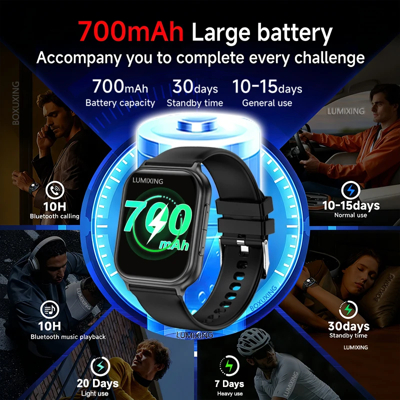 2026 New Smart Watch Outdoor Sports Fitness Men Women Heart Rate GPS Track IP68 Waterproof Bluetooth Call Smartwatch Fro Xiaomi - Image 3