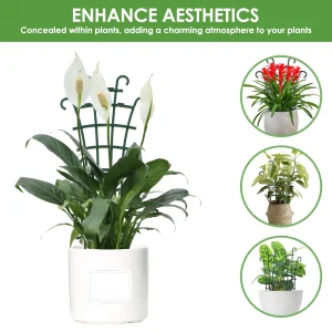 12Pcs Garden Growing Plant Climbing Trellis Potted Vegetable Trellis Reusable Vegetable Support Stake Decorative Plant Pot Cages