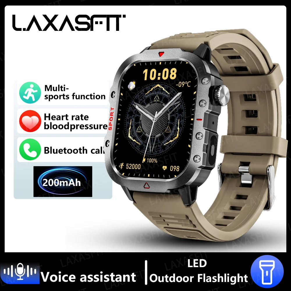 LAXASFIT 2024 New 1.71-inch Bluetooth Voice Call smartwatch Heart Rate Monitor LED Flashlight Outdoor Sports Fitness Smart Watch - Image 13
