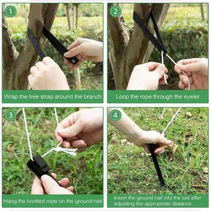 5/10pcs Windproof Tree Belt Anti-Hurricane Stereotyped Nylon Fixed Strap Newly Planted Branch Belt Tree Straightening Supporter