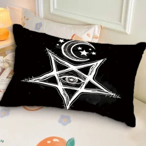 Aesthetic Moonlight Pattern Ins-style Rectangular Pillow | Single-Sided Sofa Pillowcase for Bedroom
