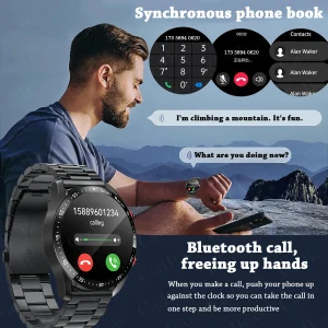 2024 New Smart Watch Men 1.5 inch Full Touch Screen Bluetooth Call Business Man Watches Fitnes Sports Smartwatch For Android IOS
