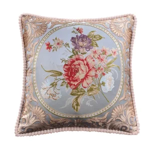 Jacquard Floral Decorative Cushion Cover 48x48cm Sofa Home Bedroom Decor Classic Throw Pillowcase Chair Waist Covers