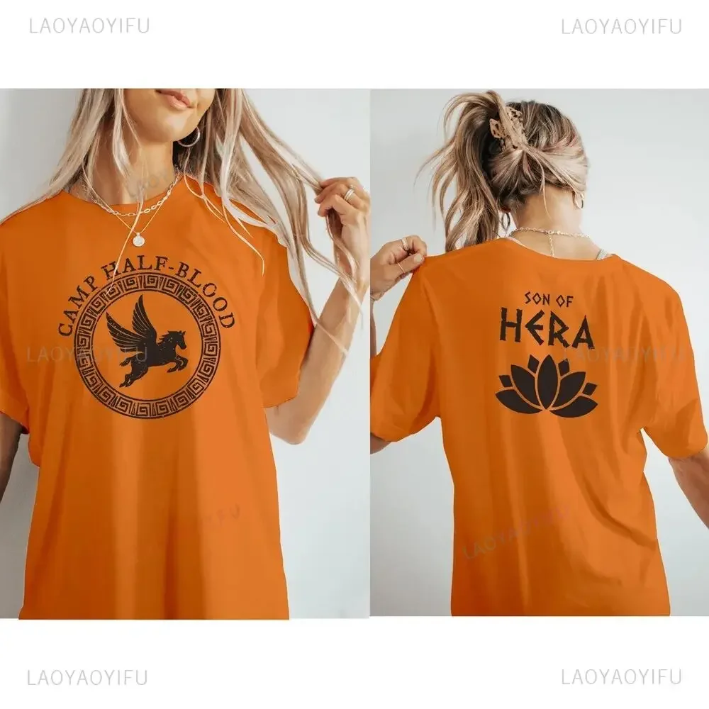 Classic Camp Half Blood Long Island Percy Jackson Son of Greek Tshirt Summer Woman Man High Quality Cotton Graphic T Shirts - الصورة 5
