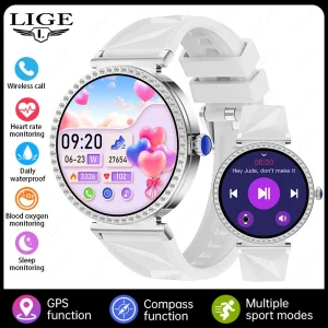 LIGE 1,27inch Smart Watch For Women Health Sport Lady Watch Luxury Heart Rate Sleep Monitor Waterproof Bluetooth Call Smartwatch