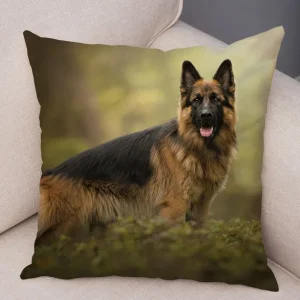 Shepherd Dog Print Decorative Pillowcase Living Room Office Ornaments Home Pillowcase