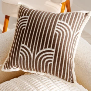 30x50/45x45CM Light Luxury Throw Pillow Cover Brown French Stamping Waist Cushion Cover Decor Home Decorative Pillowcase