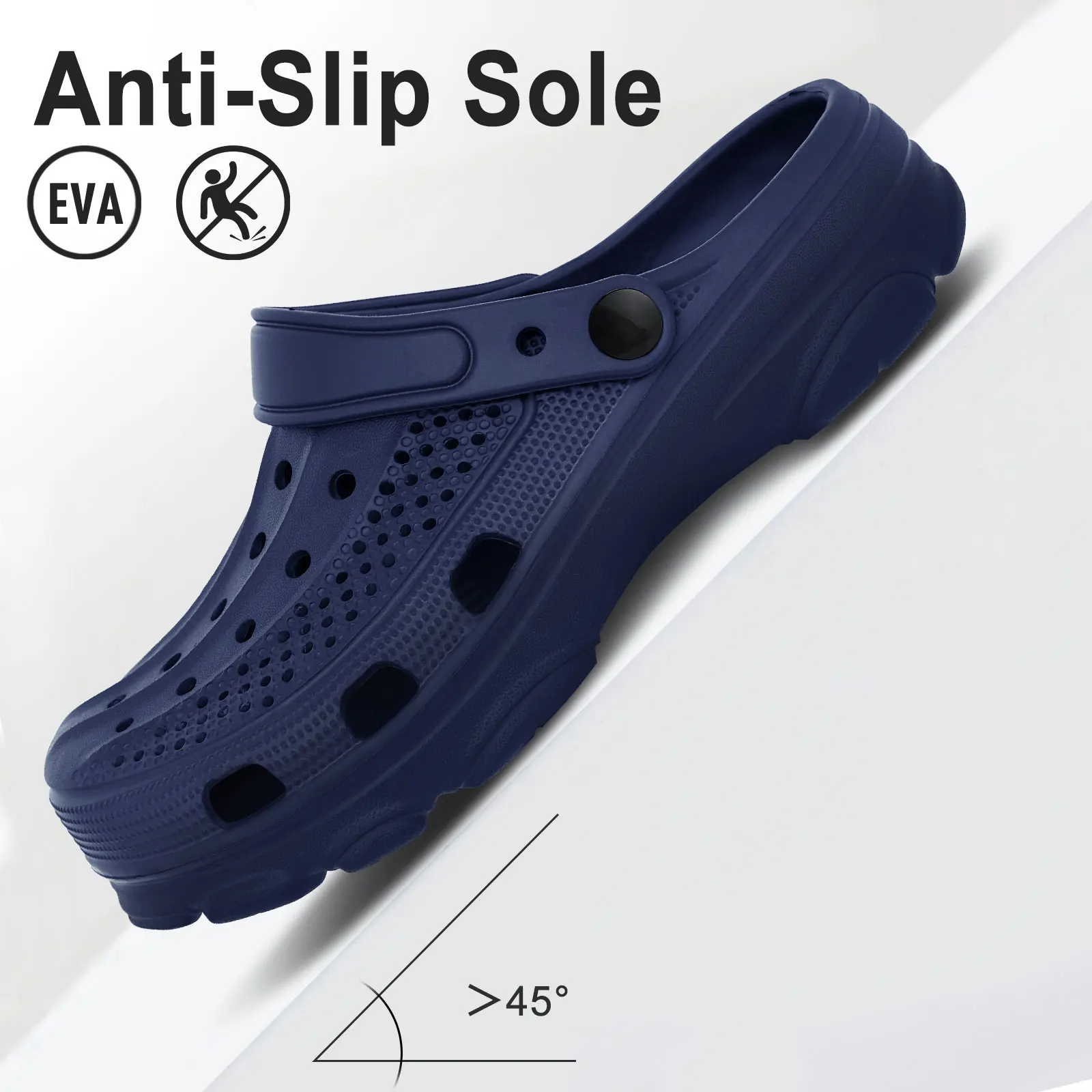 Kidmi Fashion Men Clogs Slippers Summer Clogs Slippers Outdoor Breathable Beach Slippers Soft Men Garden Slippers Home Sandals - الصورة 2