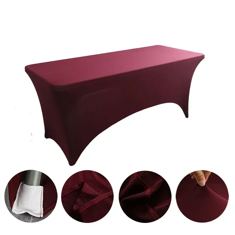 6FT 8FTSpandex Tablecloth High Stretch Wedding Hotel Birthday Table Cover for 4ft 5ft 6ft 8ft Folding Table Cocktail Tablecloth - Image 23