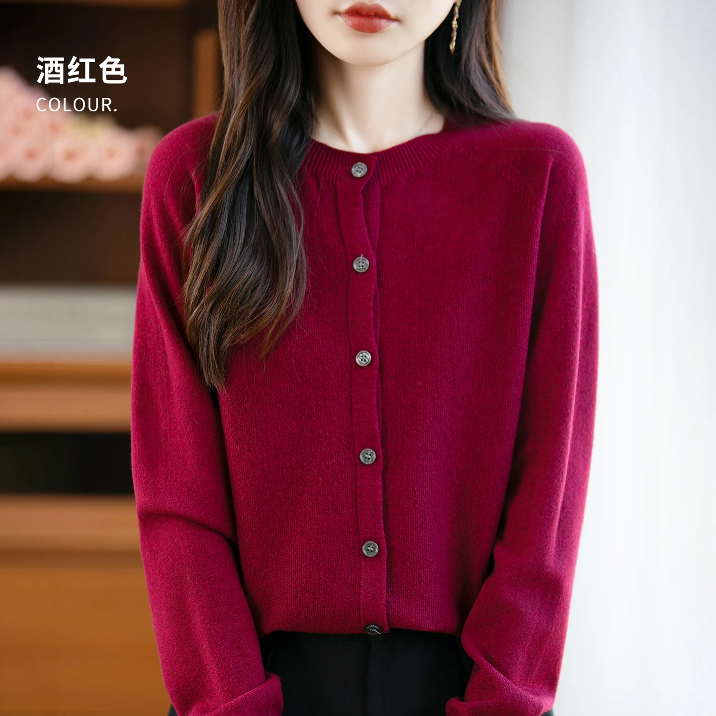 Classic Merino Wool Woman Sweater Basic Female Autumn Winter Knitted Cardigan Elegant Ladies Cashmere Long Sleeve Clothing Tops - Image 19