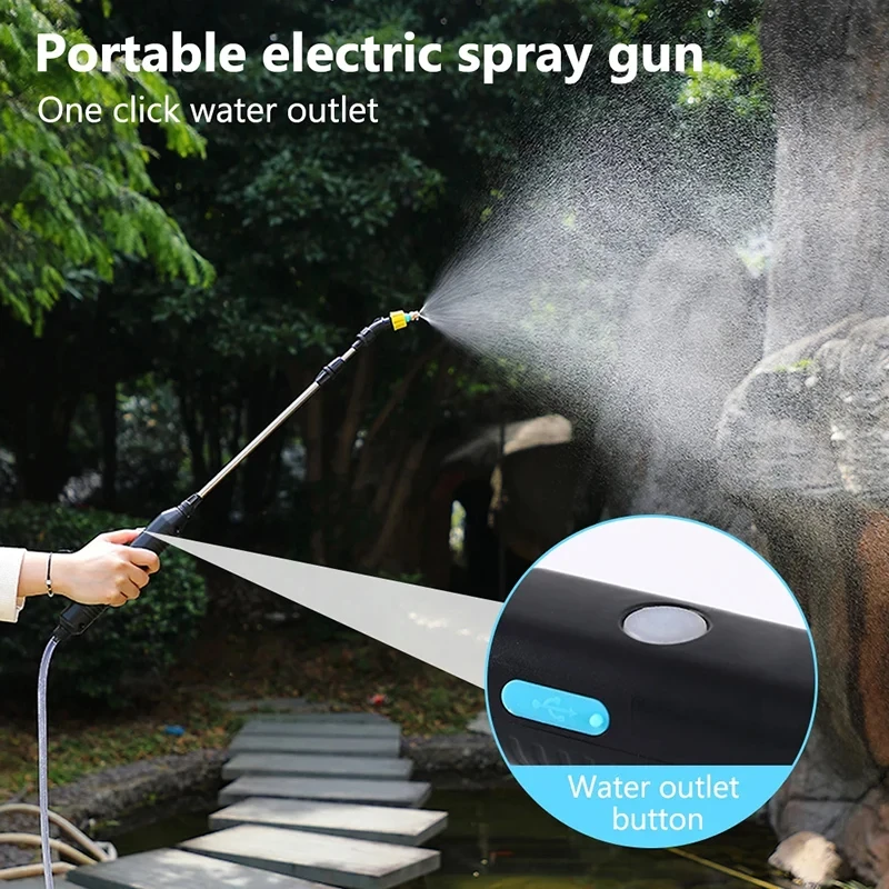 Automatic Garden Watering Spray Gun Electric Sprayer Nozzle Sprinkler Garden Plant Mister Watering Spray Gun Irrigation Tool - الصورة 4