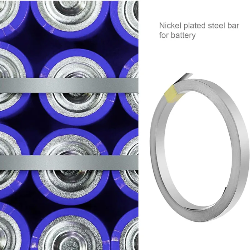 5M/2M/Roll Li-ion Battery Nickel Plated Strip Connector 0.1mm 0.12mm 0.15mm 0.2mm 0.3mm Battery Connector Spot Welder Steel Belt - الصورة 5