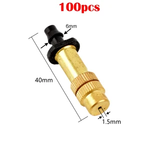 5-100Pcs Garden Watering Irrigation Cooling Atomization Sprinklers Adjustable Brass Mist Particles Fine Mist Connection 4/7 Hose
