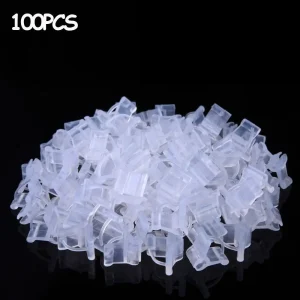 100Pcs Plastic Seeding Grafting Clip Plant Support Clips Grafting Clamp Vine Fixing Clips Tomato Clip Plant Stand Grafting Tools