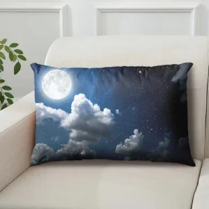 Internet-Famous Moon Pillow with Starry Night Scene, Single-Sided with Core, Pillowcase, Cushion Cover