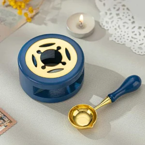 Sealing Wax 1 Set of Spoon Sealing Wax Furnace Stove Pot Seal Decorative Craft Gift Solid Wood Wax Stamp Craft Supplie SB002