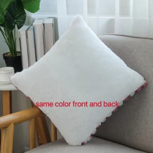 Pack of 2 artificial fur plush luxurious decorative throw pillow cover, for sofa, living room, and car interior（no pillowcore） ﻿
