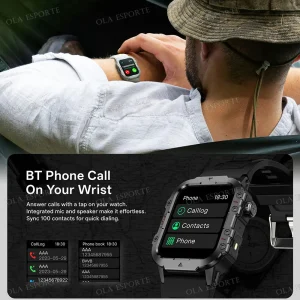Outdoor Sports Smart Watch LED Flashlight Bluetooth Talking 1.44 inch HD Screen Smart Watch for Men Women Holiday Gifts 2025 New