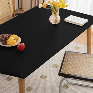 1PC Leather Elastic tablecloth Custom Square Round Table cover Waterproof dinning table cloth Protector Desk mat