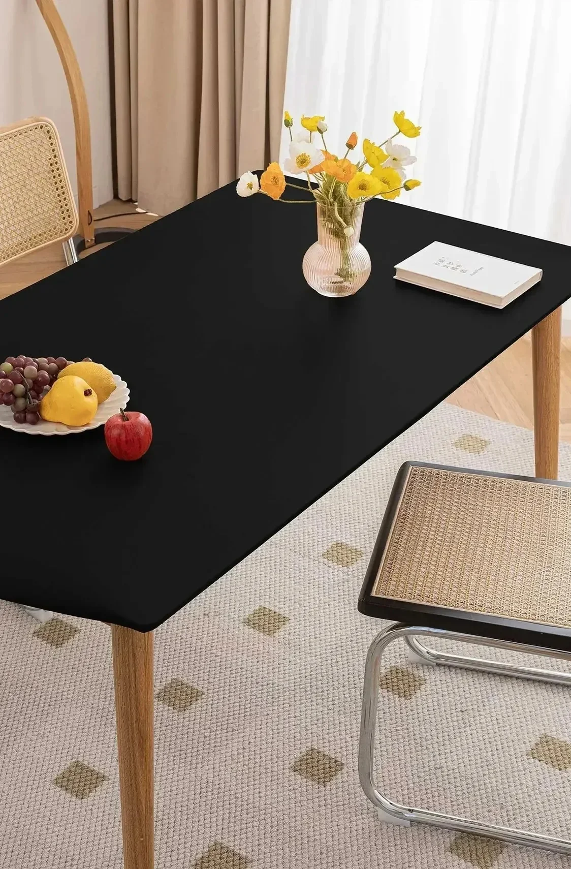 1PC Leather Elastic tablecloth Custom Square Round Table cover Waterproof dinning table cloth Protector Desk mat - Image 12