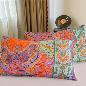 Printed Pillow Cover 2pcs Pillowcase 48x74cm Pillow Sham for Home Bed Pillowslip Rectangle Cushion Cover funda almohada