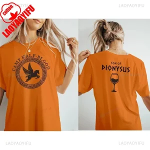 Classic Camp Half Blood Long Island Percy Jackson Son of Greek Tshirt Summer Woman Man High Quality Cotton Graphic T Shirts